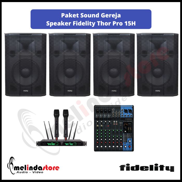 Paket Sound Gereja Speaker Fidelity Thor Pro 15H | 4 Speaker Paket Sound Gereja Speaker Fidelity Thor Pro 15H | 4 Speaker